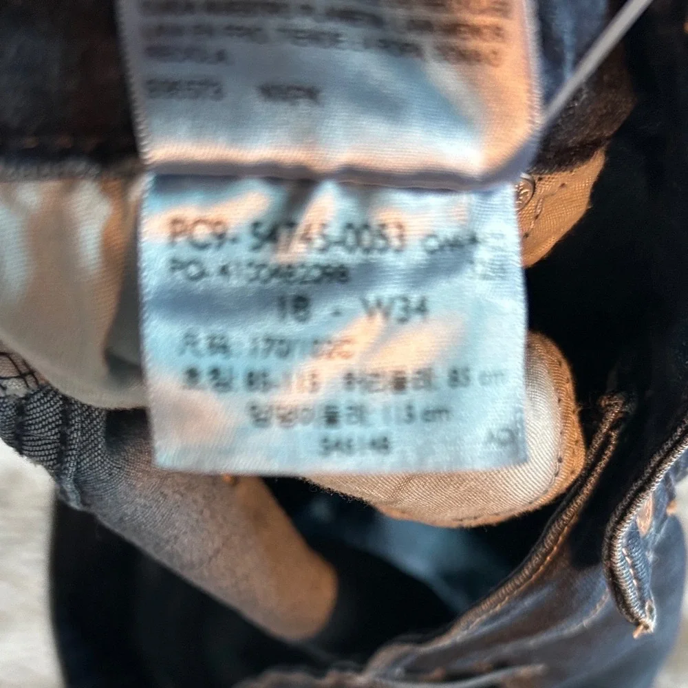 Levi Strauss signature women's  High Rise Denim Shorts Dark Wash Cuffed Size 18 - Picture 4 of 4